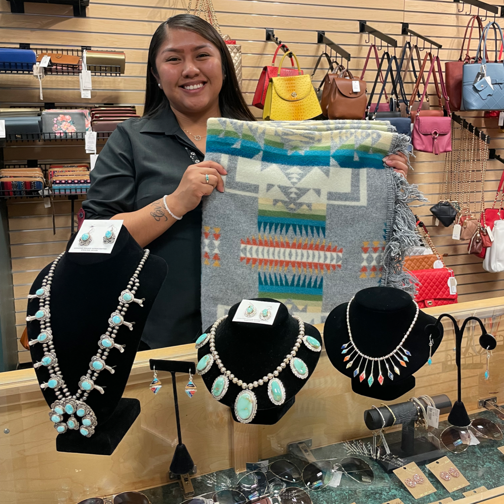 Products on display at the gift shop